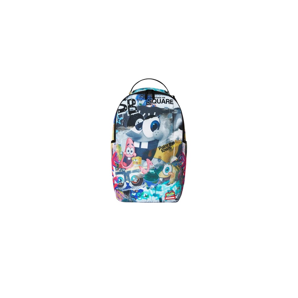 Sprayground SpongeBob Paint The Town Yellow Backpack Graffiti Art Limited Ed
